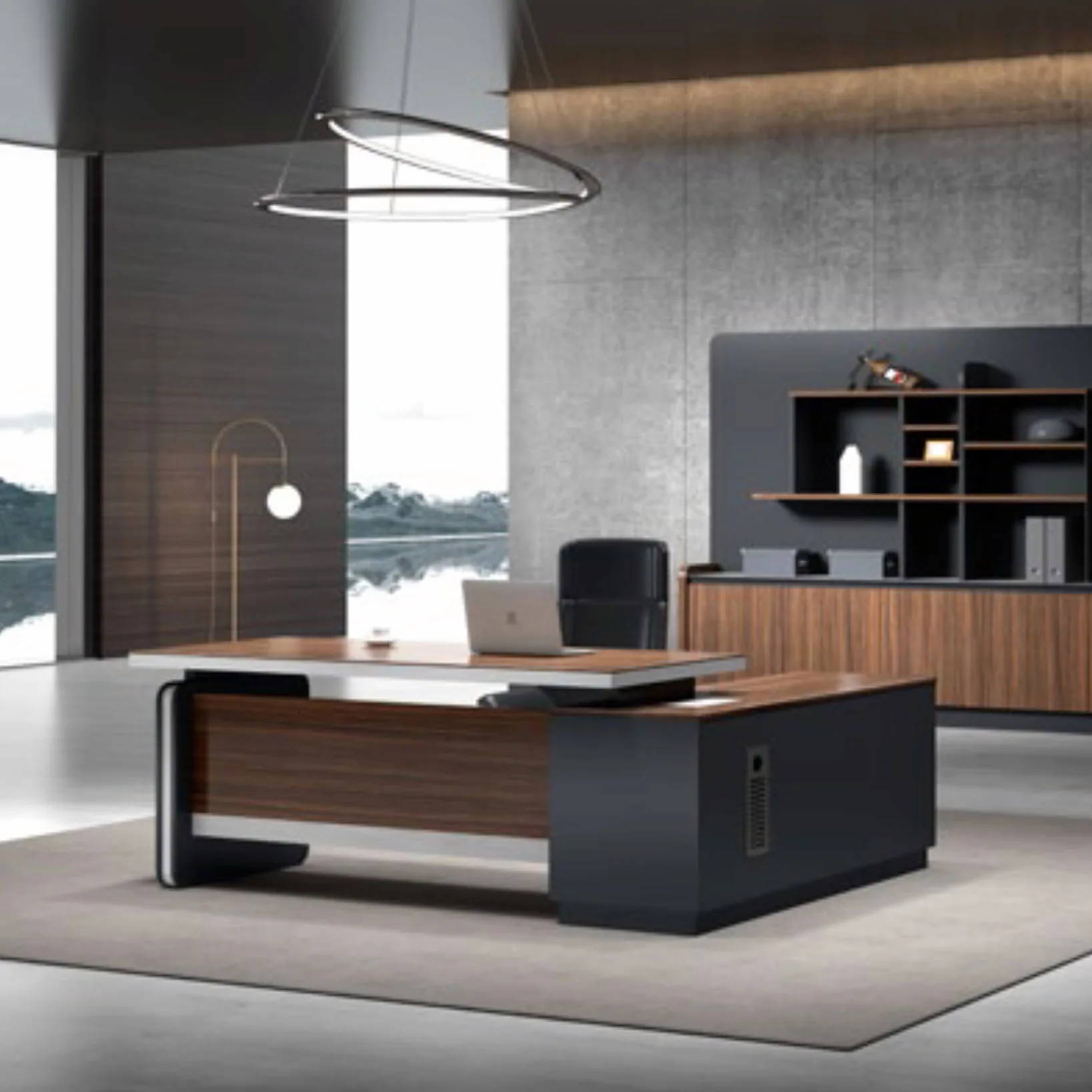 OEM customized green material desk open modular office 1 person staff desks