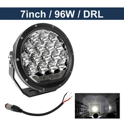 1lUX @ 1400 м 4X4 внедорожник 7 дюймов 9 светодиодов рабочий свет, комбинированный луч крыши грузовика бампер 198 Вт 7 дюймов 9 дюймов круглый светодиодный прожектор Drl ходовой свет