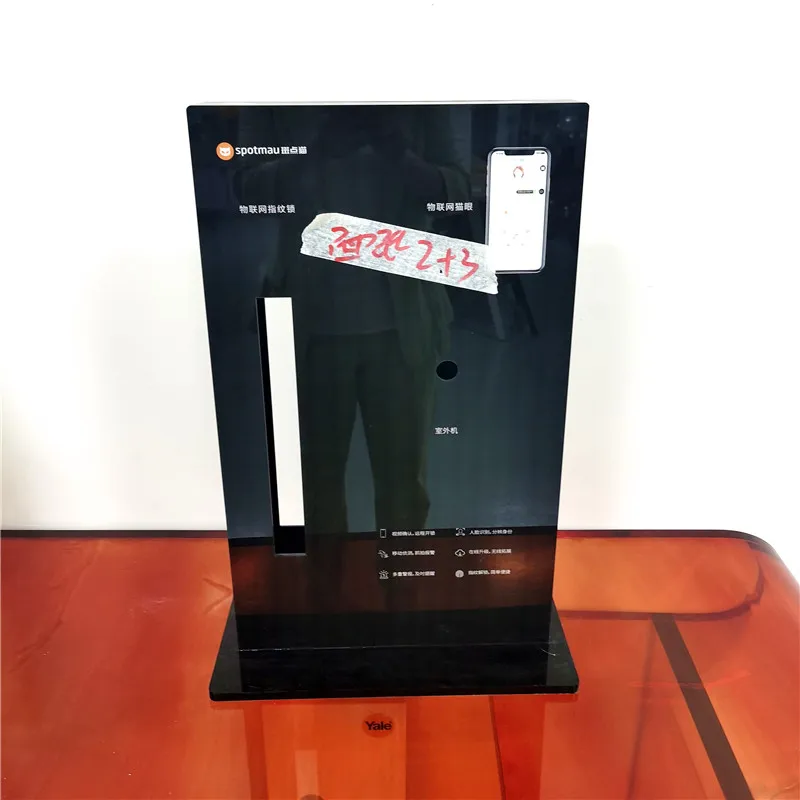 custom acrylic digital smart door lock display stand
