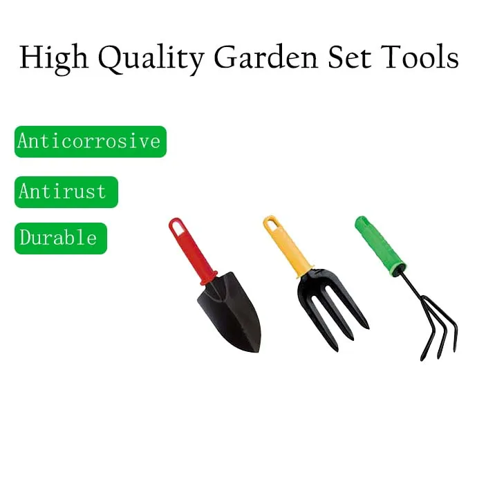 Child Garden Tool Set 3 Piece Aluminum Alloy Steel Hand Tool Starter Kit with Garden Bag Kids Gardening Tool Set