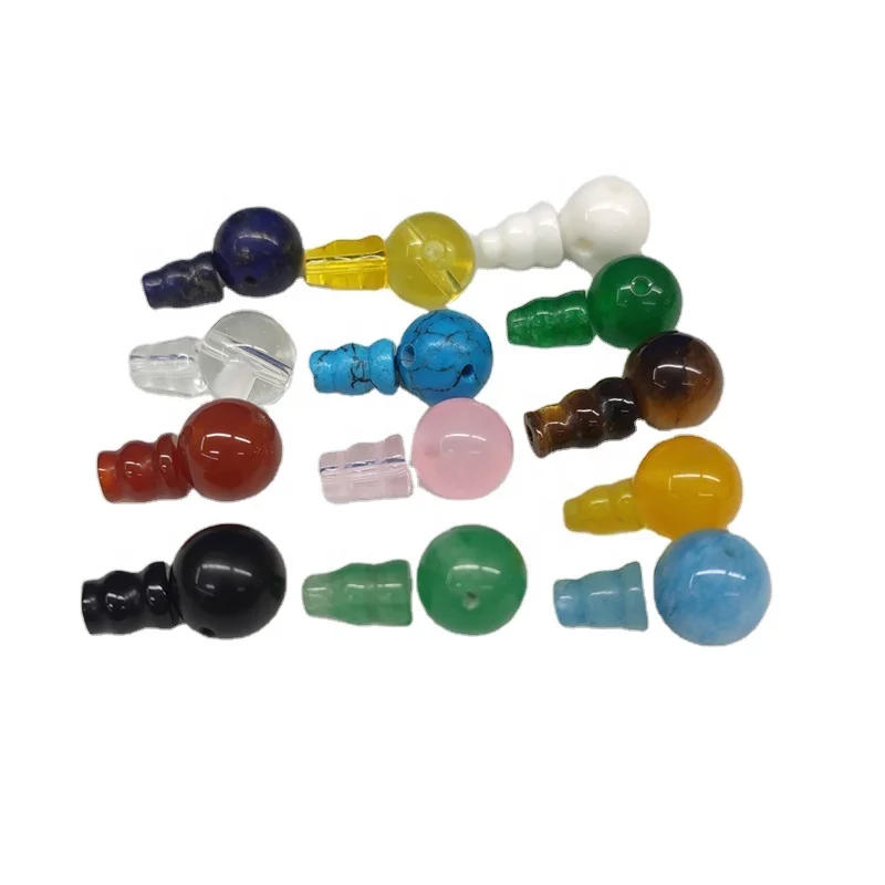 Wholesale assorted gemstone three hole guru bead sets for making braclets/prayer necklaces/rosary and diy jewelry