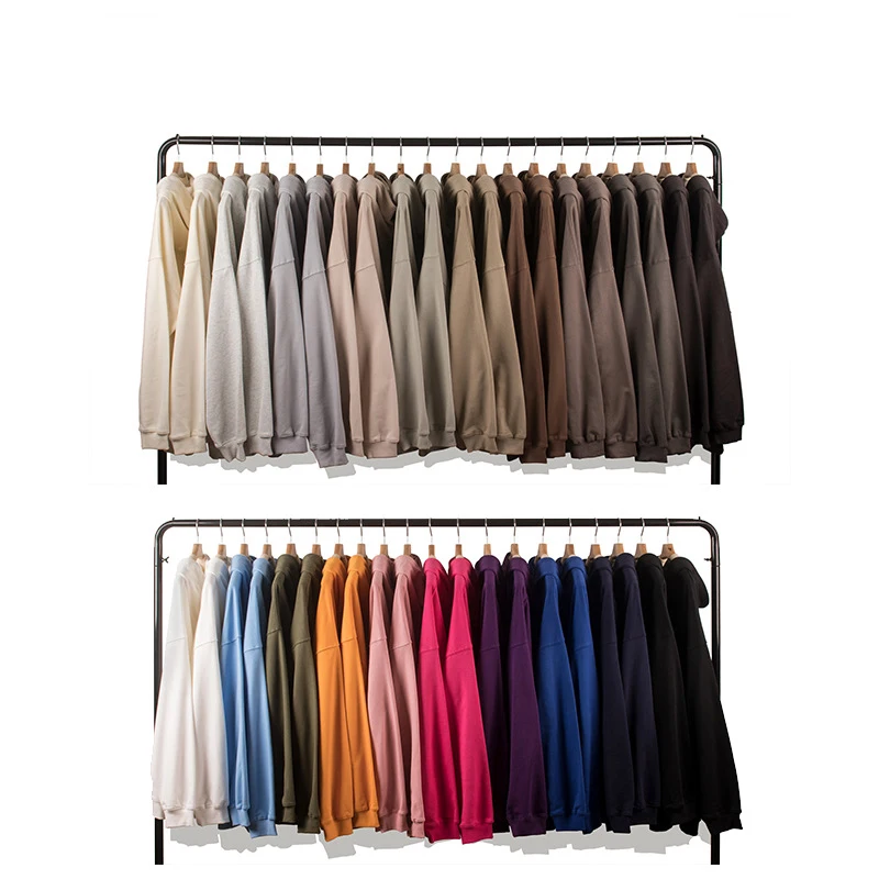 Custom Pullover Heavyweight Cotton Hoodie Logo Men Embroidery 400 500 Gsm Thick Blank Unisex French Terry Oversized Hoodies