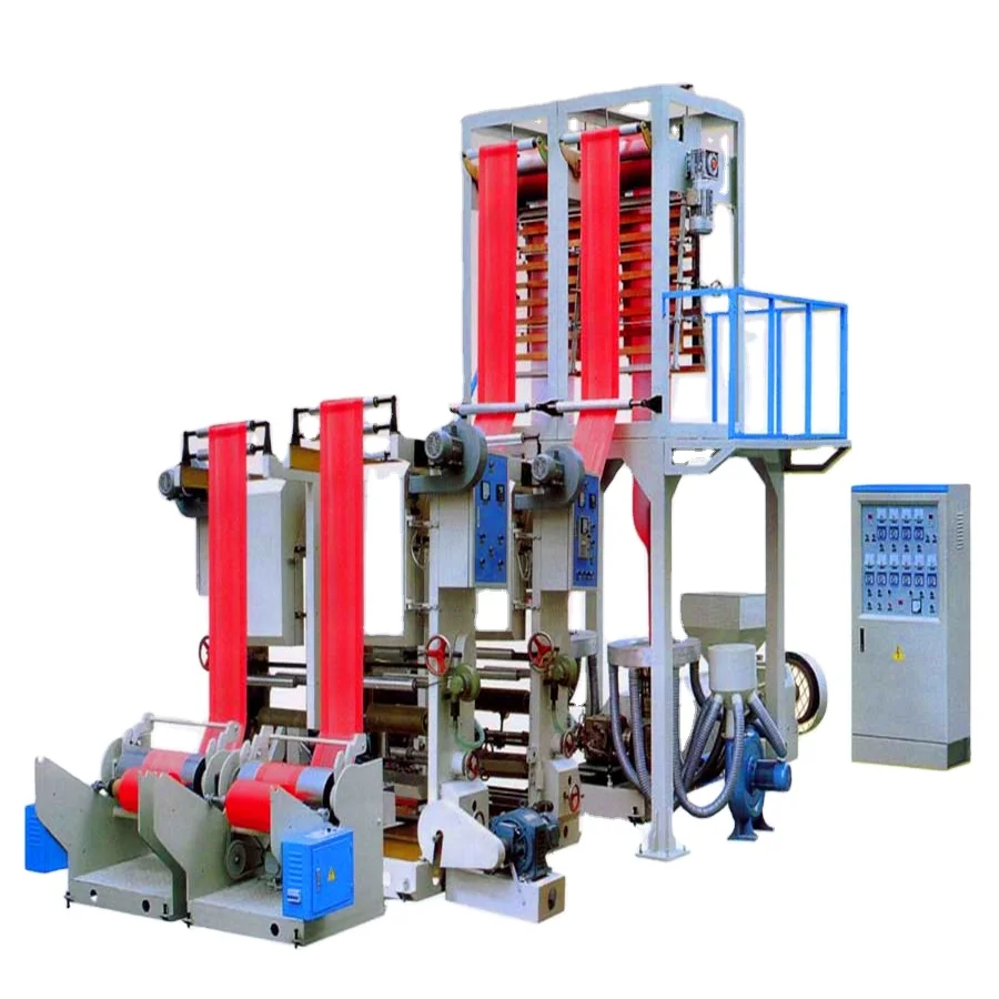 High Output Double Die Head Two Extrude Motor 55/500 65/700 Plastic PE  Blowing Film Machine Process