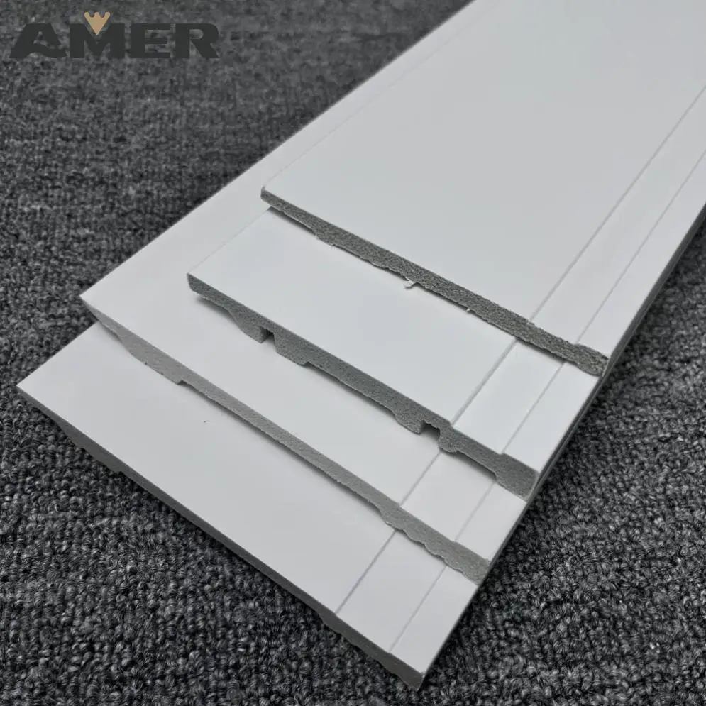 Decorative baseboard moulding ceiling primed mdf skirting board PS Flooring waterproof Protect the wall