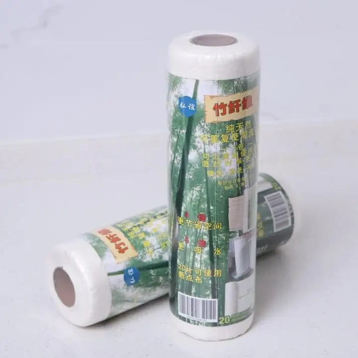 Eco-Friendly Multi-Purpose Nonwoven Fabric Bamboo Towels Rolls Machine Washable Perforated Tear off for Cleaning