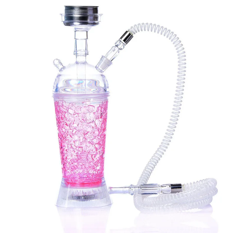 New Jelly Hookah Manufacturer Specializes In Acrylic Hookah Led Light Emitting Smoking Set Portable Car Shisha Cup Hookah