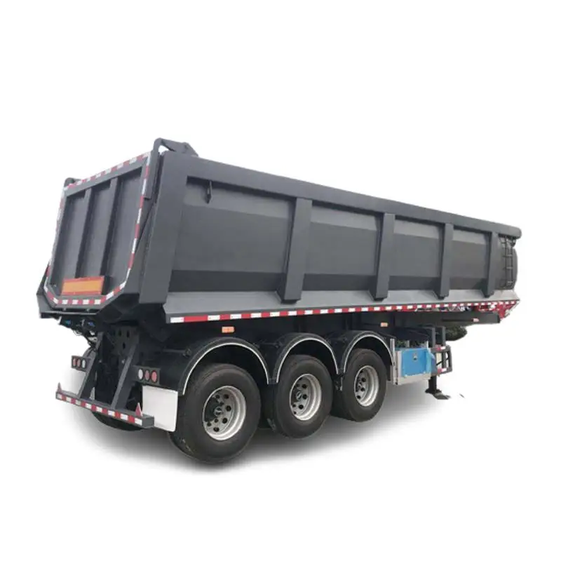 INDON Dump Semi Trailer Heavy Duty Used Or New Customized 5 Axles Hydraulic U Shape Hing Rear Dump Semi Trailer Truck For Sale