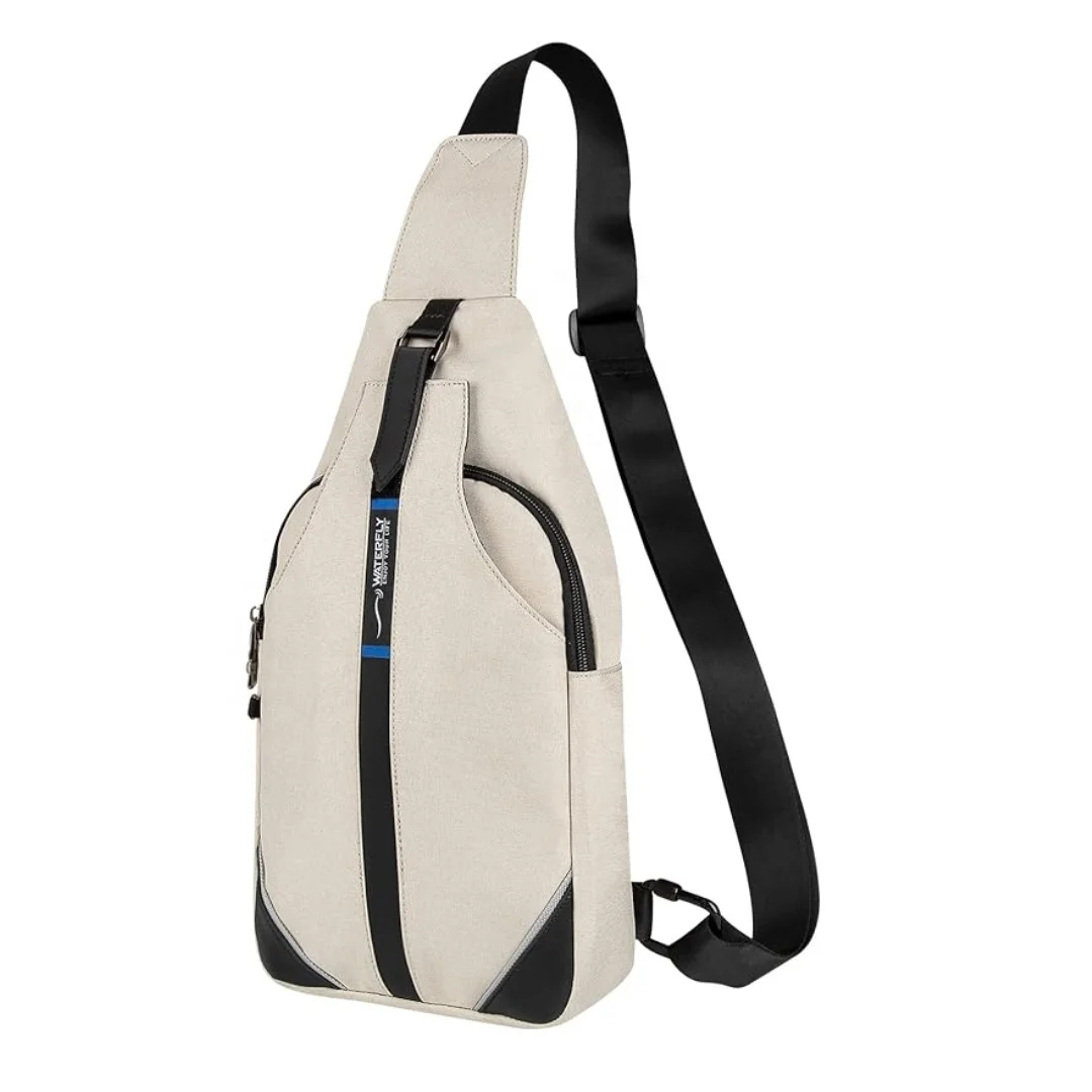 Unisex Outdoor Sports Chest Pack School Bag with Burglarproof Zipper Waterproof for Men and Women