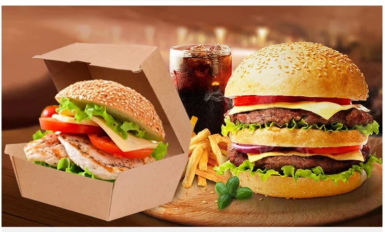 china Disposable Biodegradable Sugarcane Hamburg Box/Food Container/Takeaway Packing