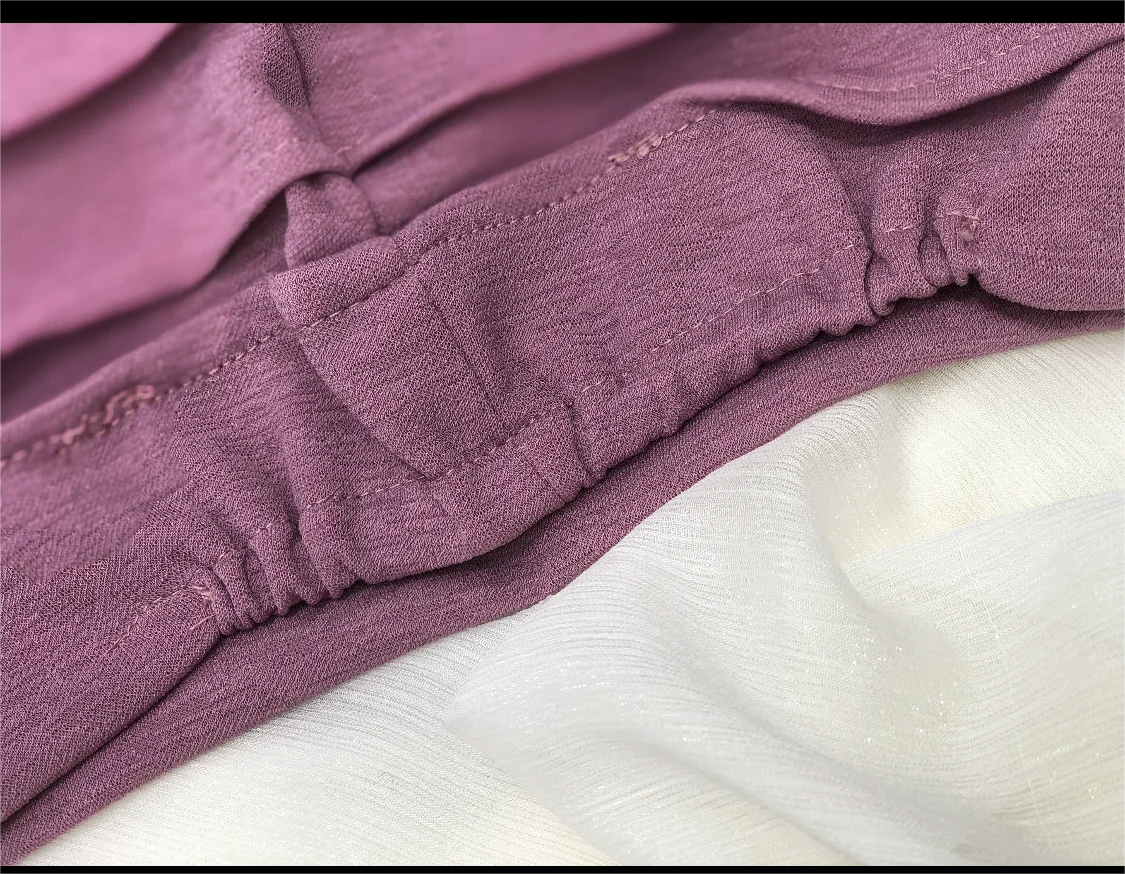 Instant Hijab With Silk Inner Cap Muslim jersey modal Underscarf wide pleated Women Islam Undercap Hijab