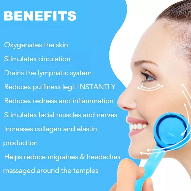 Hot Selling Cooling Cryoball Rolling Hockey Facial Massage Cryo Globes Roller Magic Beauty Products Glass Ice Globe