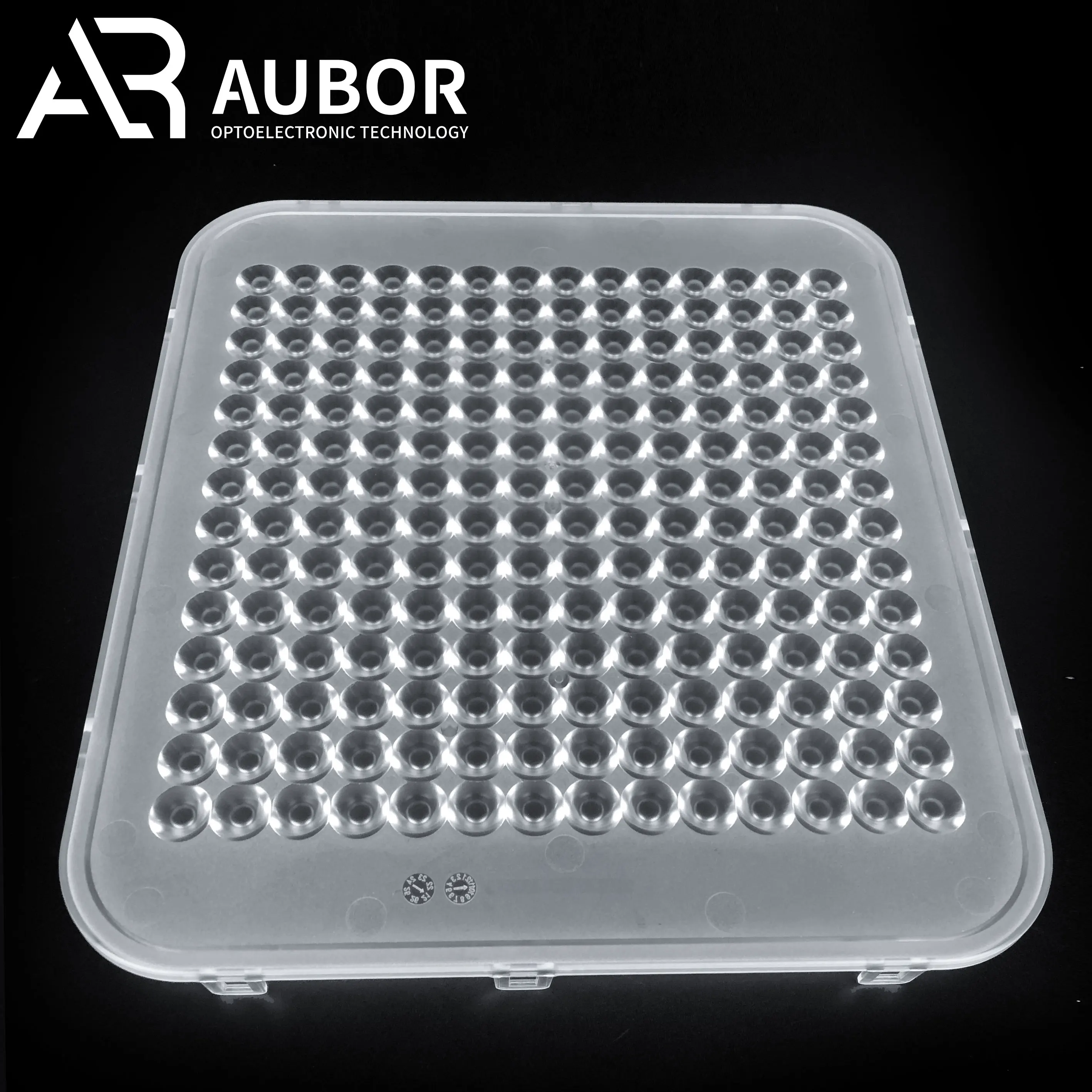Aubor  Square Array 3030 Led Lenses 90 Degree 196 In 1 Leds Plano Convex Lenses for High Bay Lens
