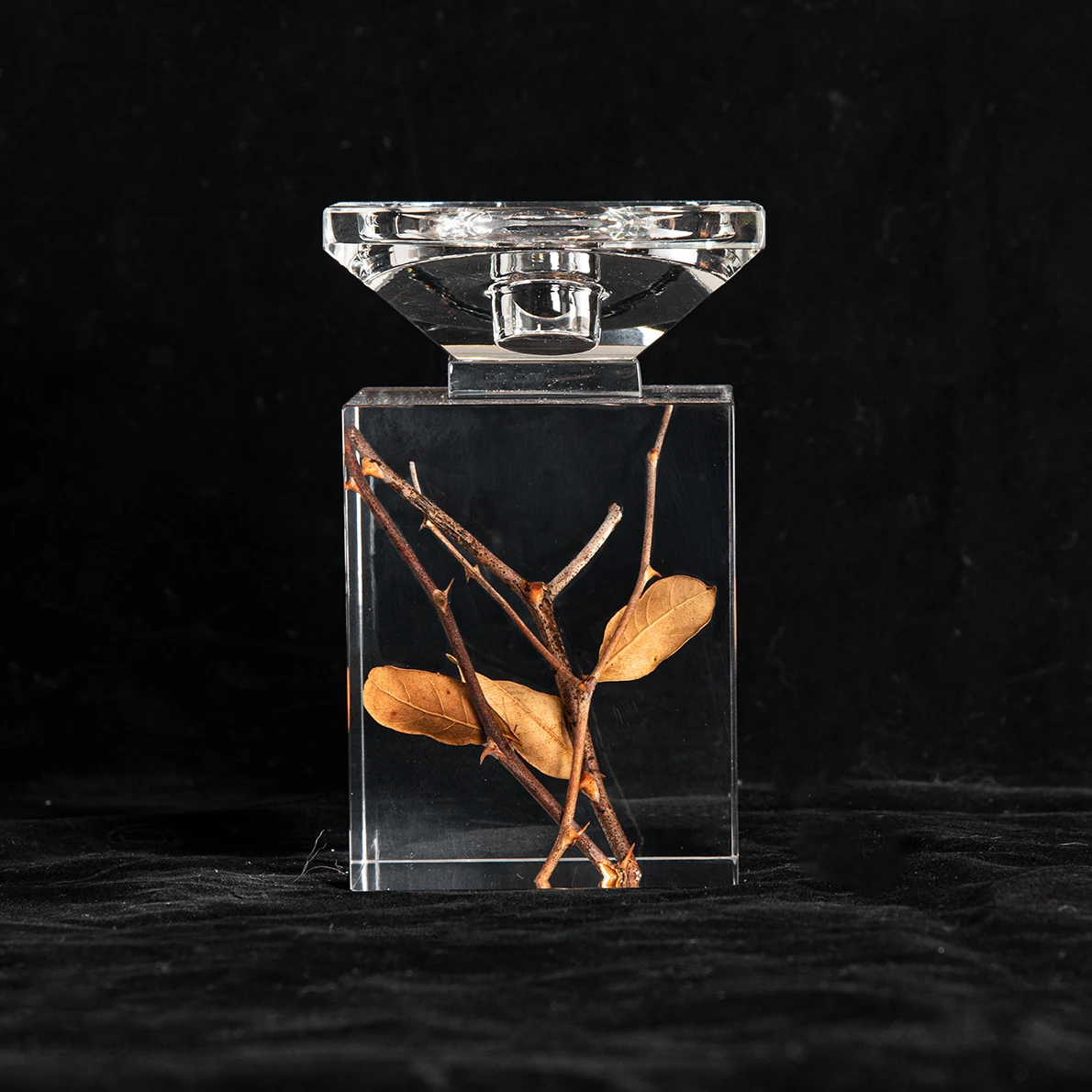 Nberhome French Style Clear 9 Arms Glass Candelabra Wedding Decoration crystal candle holder