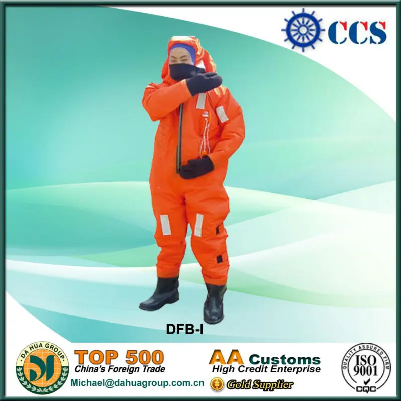 SOLAS certificate DFB-I Thermal Keeping Suit PVC foam Immersion Suit