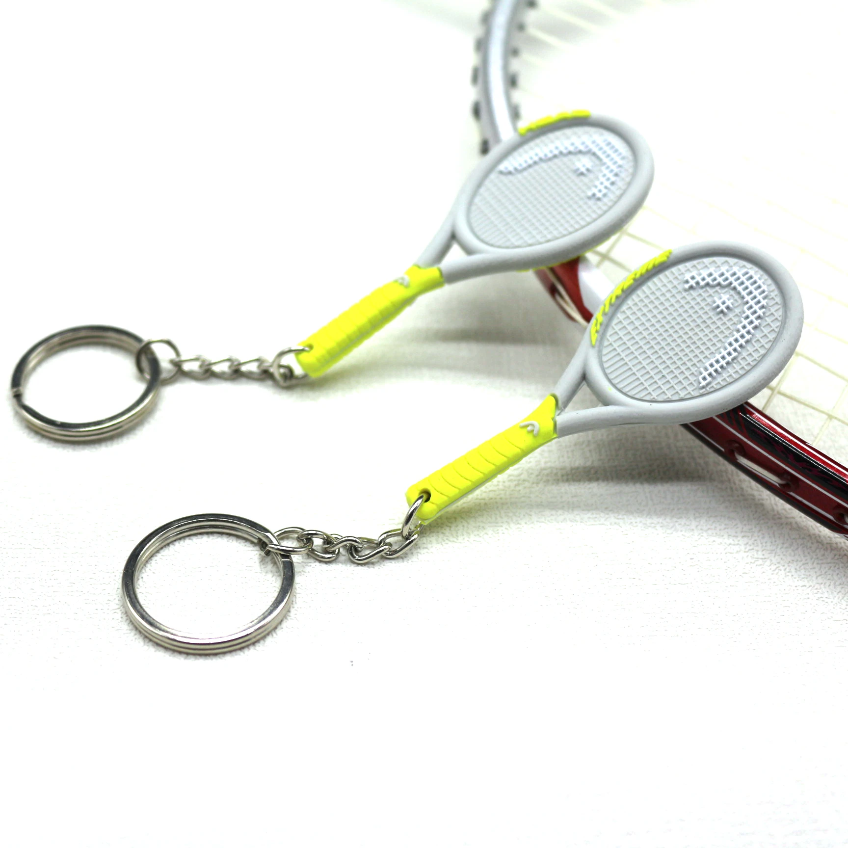 Модный новый дизайнерский брелок для ключей с теннисными мячиками в спортивном стиле