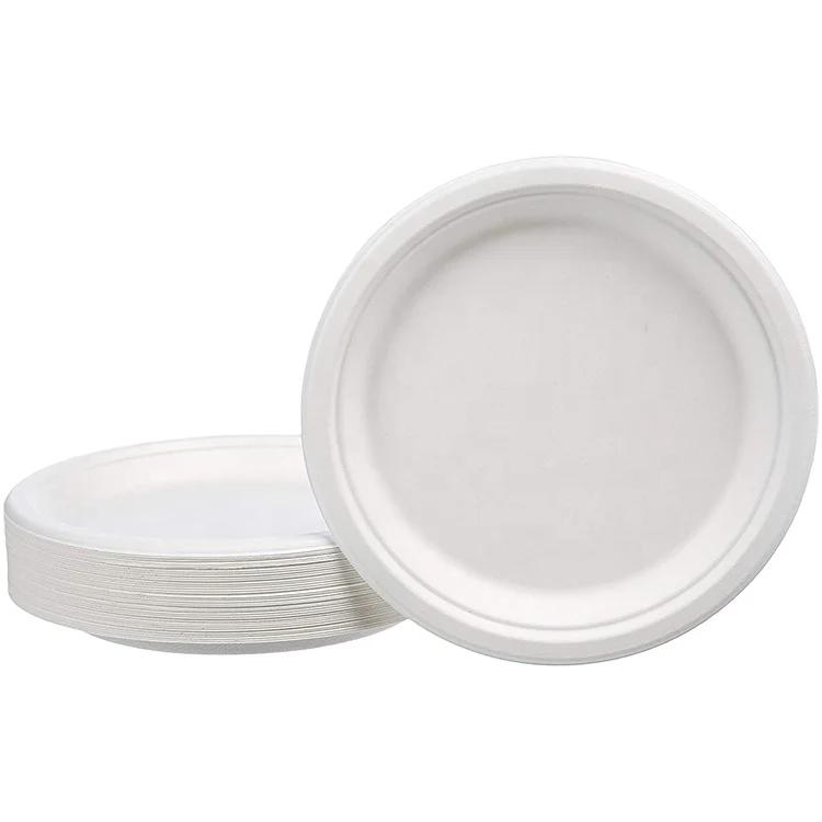 Disposable Biodegradable Plates Sugarcane party cardboard disposable biodegradable plate