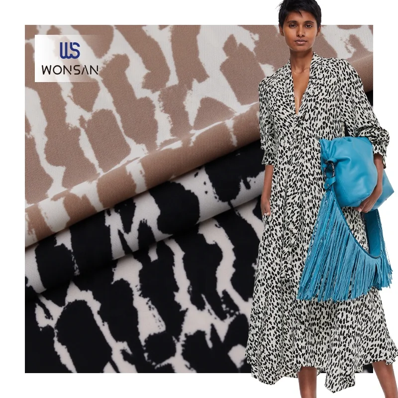 Dress fabric Recycled Poly/Polyester/Spandex Elastic force fabric Environmental protection fabric Two ways stretch