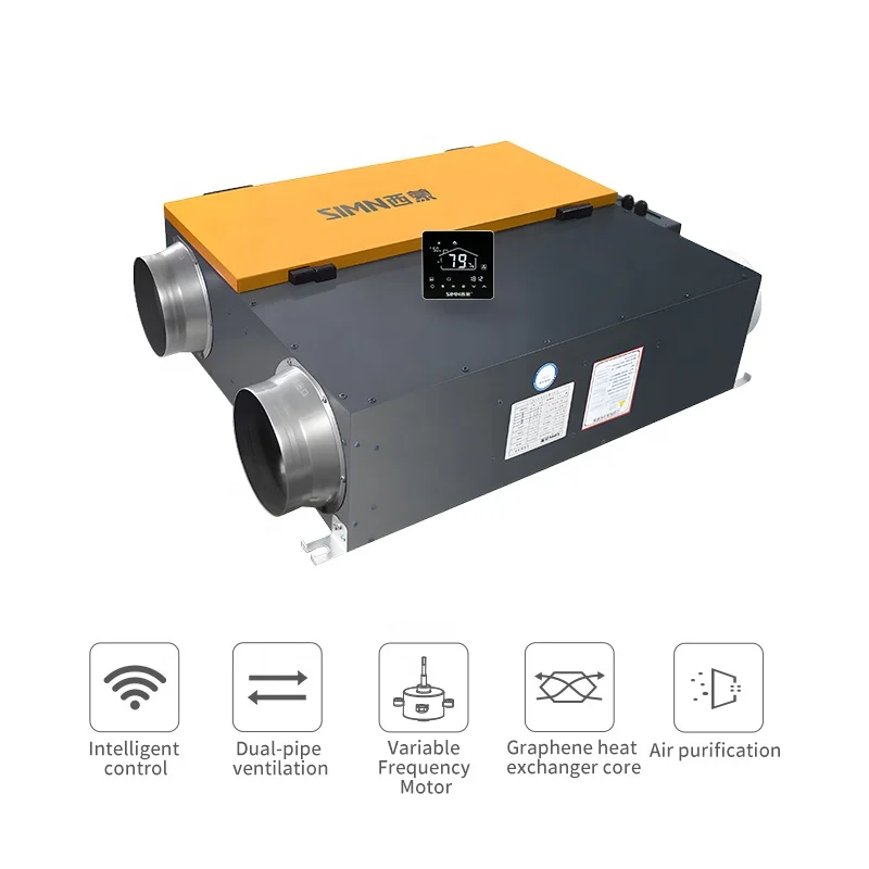 Modern Intelligent Home Ventilation Unit with HEPA Filter Fresh Air Exchange Wireless Electric Power Household Use EU Plug Type