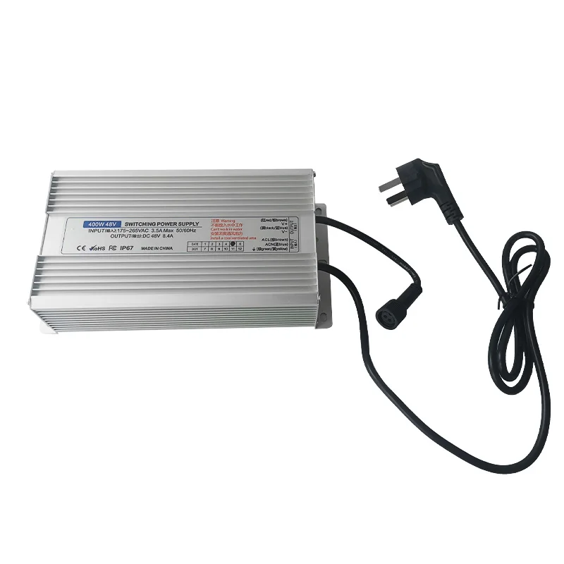 350W Waterproof Power Supply AC to DC Power Supply Output 48VDC with Connector for 10 Head Ultrasonic Mist Maker