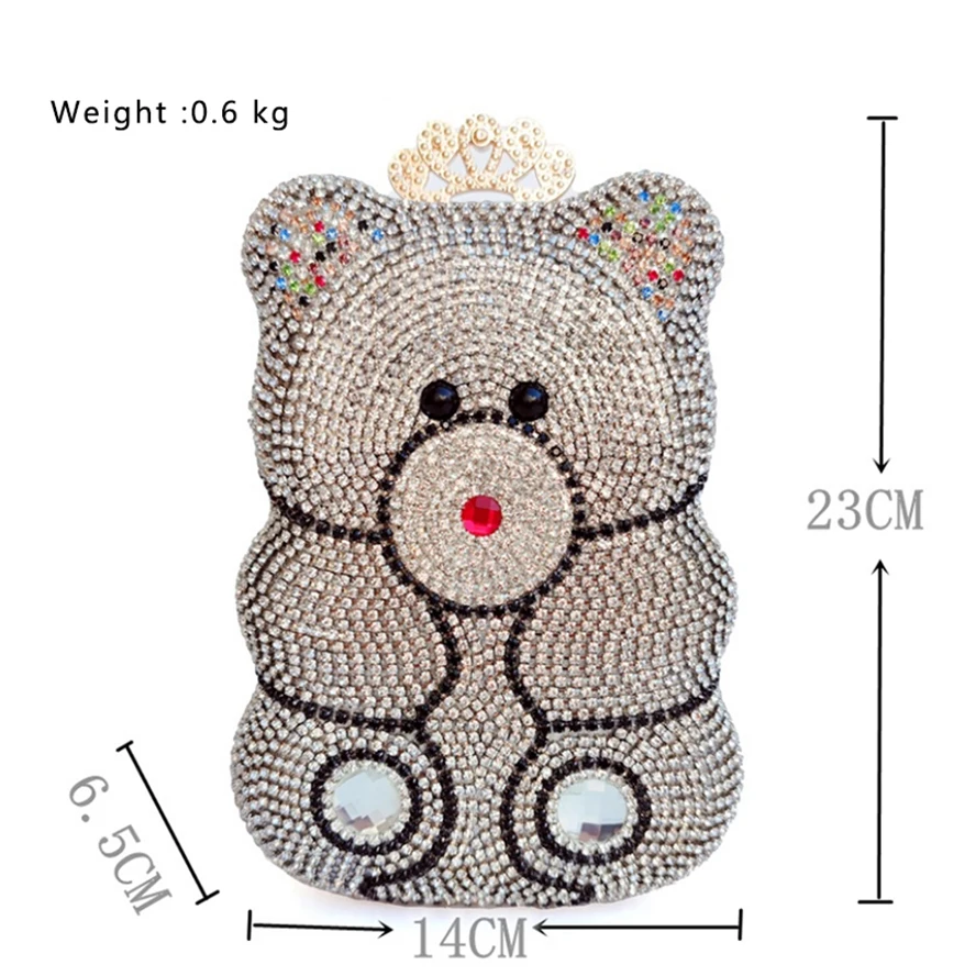 Лидер продаж, вечерняя оптовая продажа, сумка для выпускного вечера, сумка-клатч с плюшевым медведем, сумка-кошелек по цене