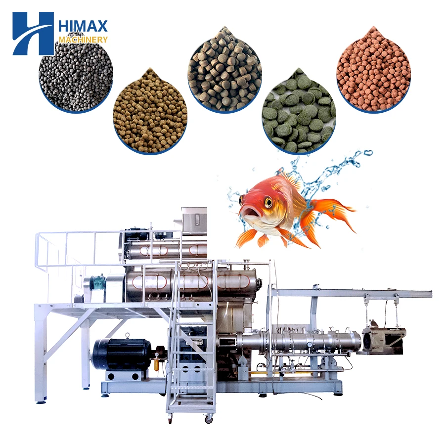 Automatic Floating and Sinking Aquatic Feed Production Line Fish and Shrimp Feed Extruder