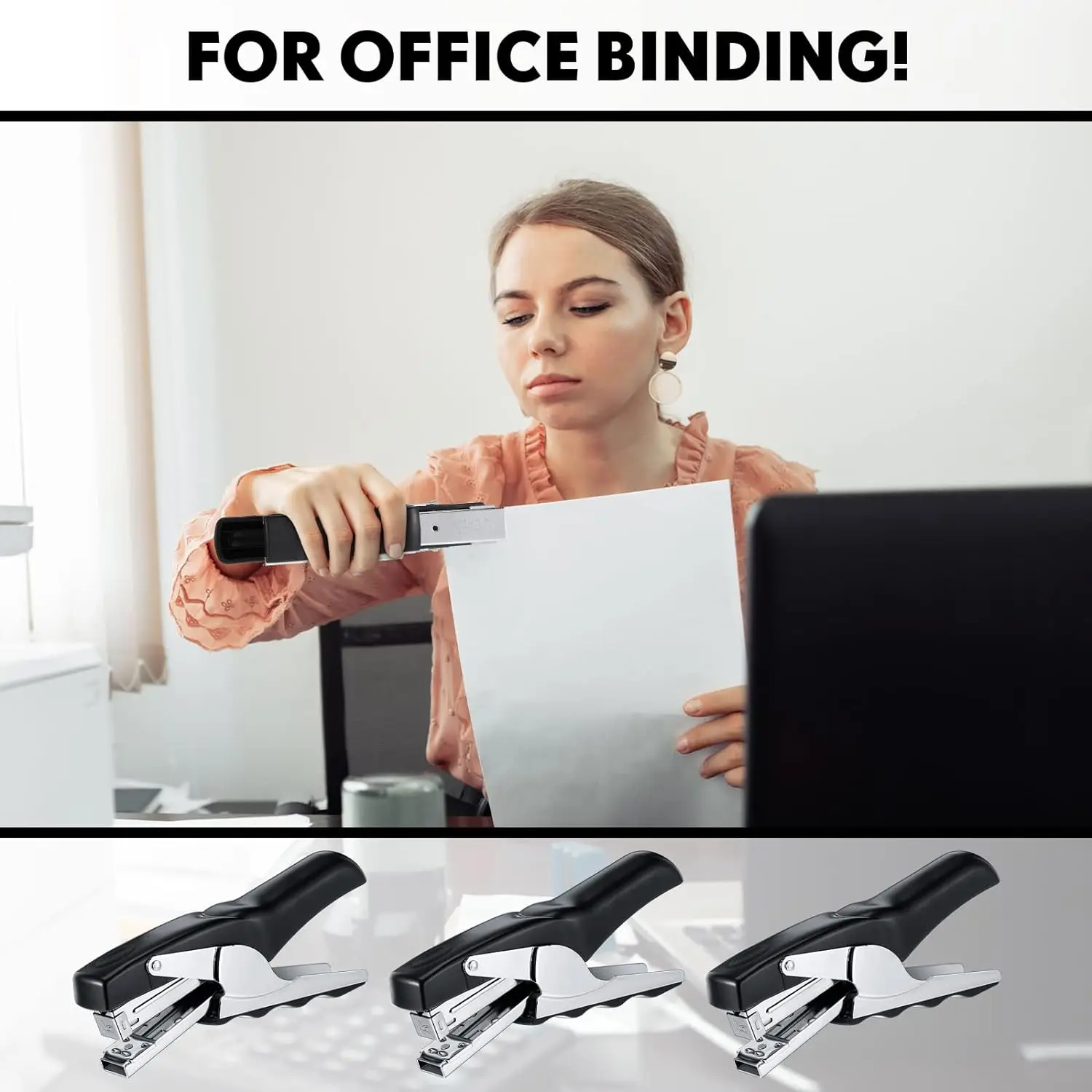 The Heavy Duty Plier Stapler,Hand Held Stapler for Office
