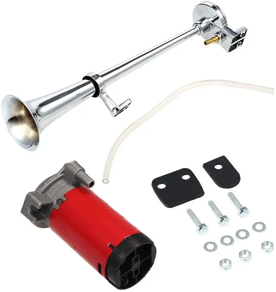 Premium Quality Super Loud Single Trumpet Horns Kit with Compressor Truck 12V Air Horn