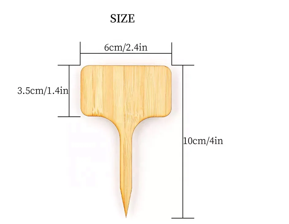 Widely used in garden Waterproof Nursery Markers Flower Pots Seedling Bamboo Wooden Plant Tags Garden Plant labels