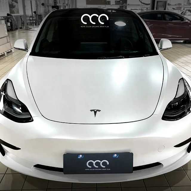 PET Satin White Premium Color Change Self Adhesive Vehicle Wrapping Film Car Wrap Vinyl