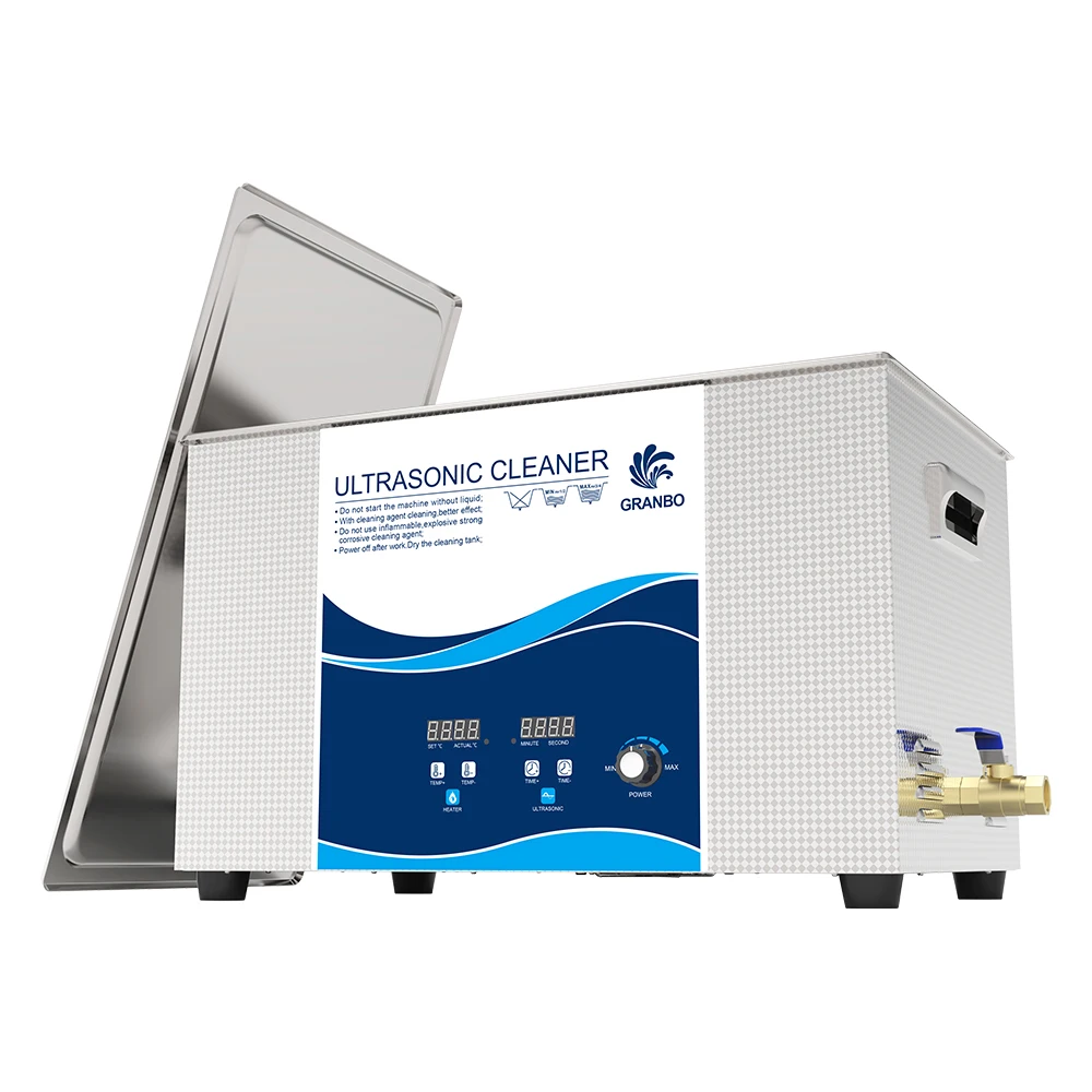 Industrial ultrasonic heat exchanger cleaner 30L with digital timer heater power adjustable and degas function washing machine