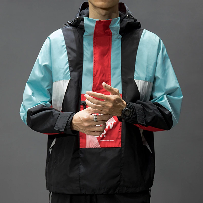 Изготовленный На Заказ 2021 в стиле «хип-хоп» в европейском стиле мужские популярные логотип с капюшоном и защитой от ветра куртка