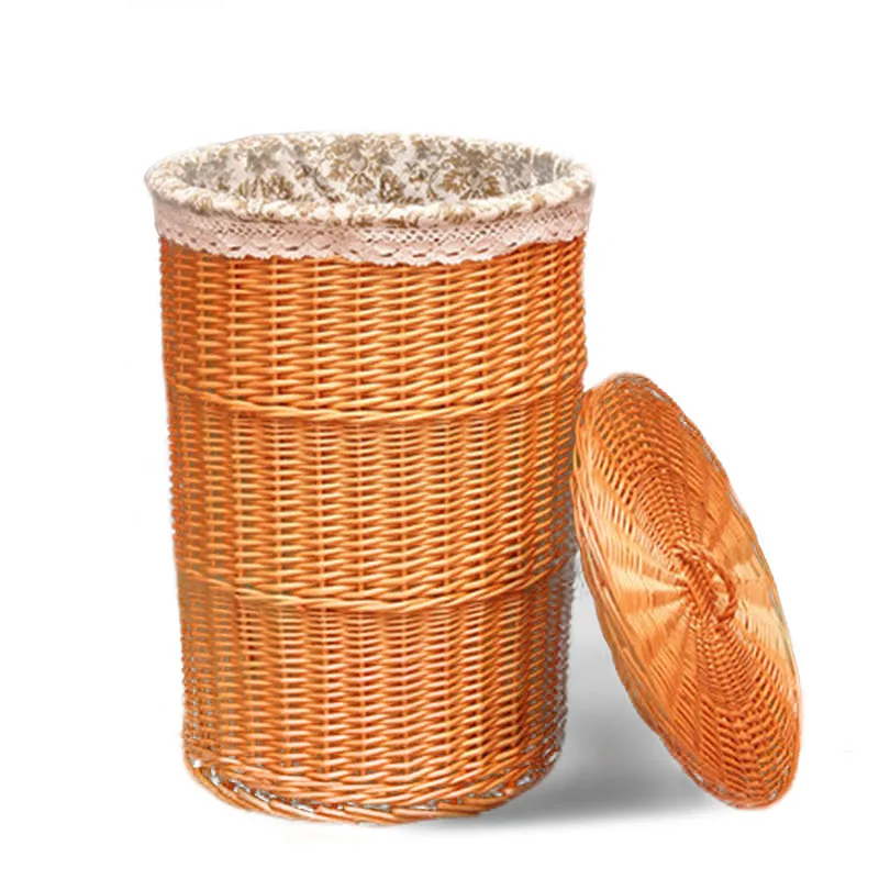 Portable Waterproof Plastic Weaving Basket for Clothing Storage