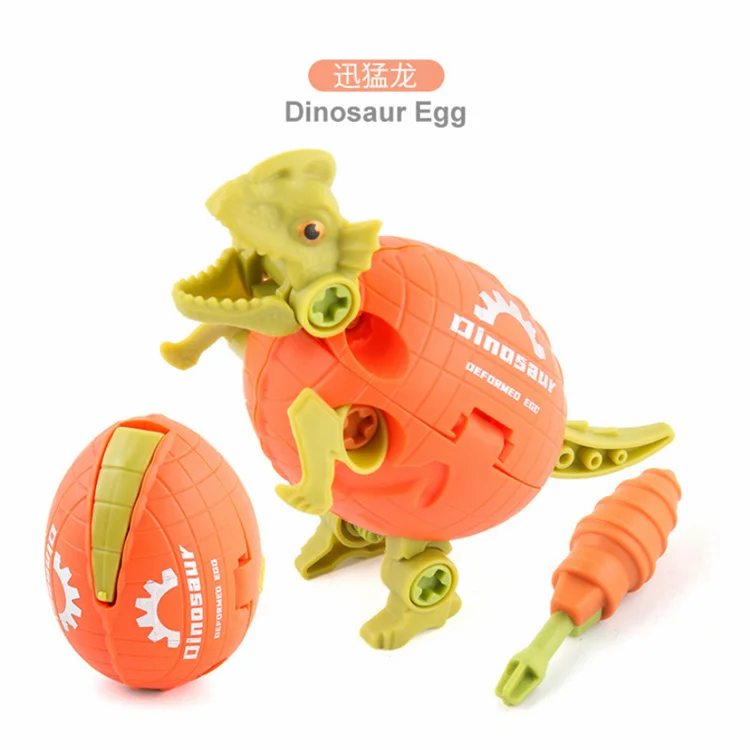 Wholesale Hot Cheap Price Small Screw Dragon Dinosaur Deformed Egg Surprise Capsule Educational Playing Toys For Children