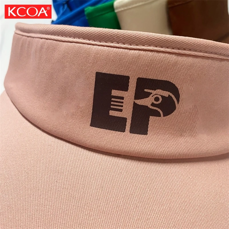 Custom 3D Embroidery Sun Sports Cotton Plain Visor Outdoor Tennis Golf Adjustable Sun Visors Hats For Women Men