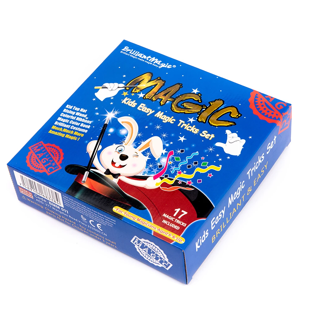 BrilliantMagic Magic Costume Set With Top Hat Magician Cape and Wand for Kids