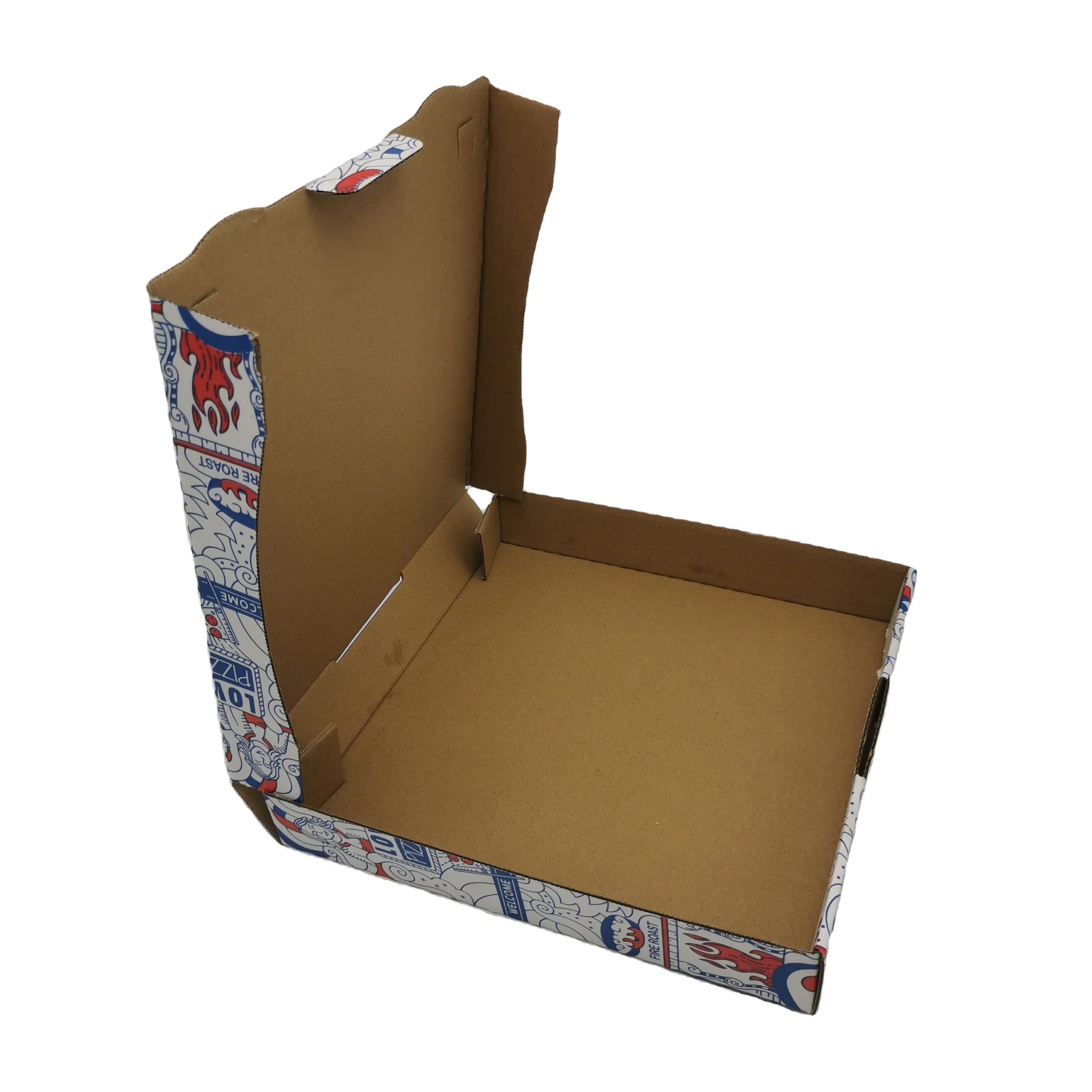 wholesale corrugated board paper custom full color printing logo pizza pie box