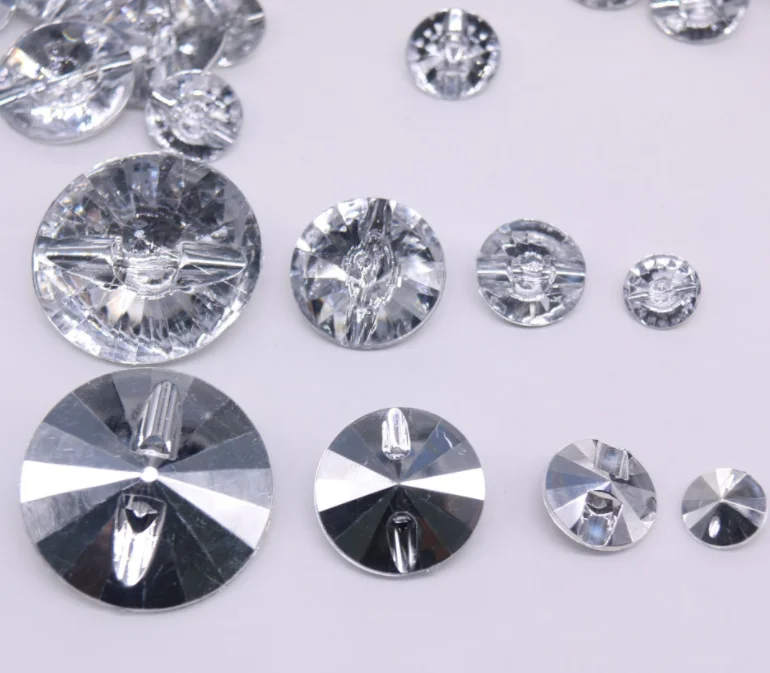 Yijun Clear Tufting Buttons sofa decoration Acrylic Crystal Buttons