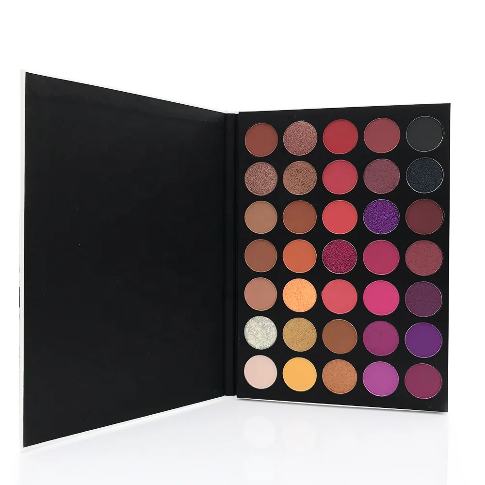 Новинка, Палетка теней для век 35 цветов, частная торговая марка, матовые мерцающие блестящие косметические тени для век без жестокости, OEM