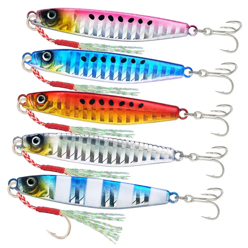 High quality wholesale Lead Jig Lure Long Cast Jigging Lead fishing Lure iron plate 10g20g freshwater sea fishing lead fish