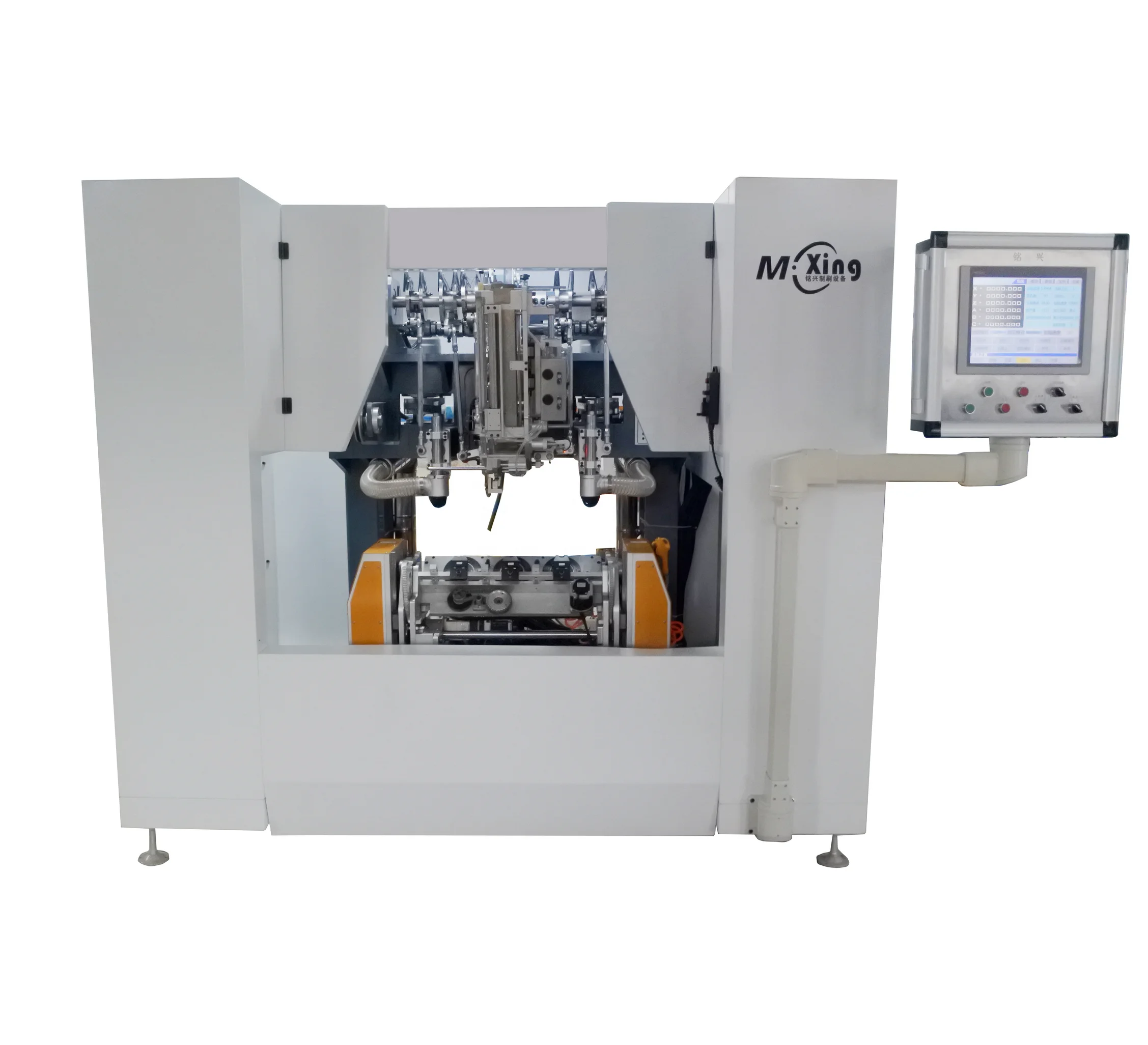 CNC 5 Axis 3 Heads 2 Drilling and 1 Tufting Broom Brush Making Machine High Speed