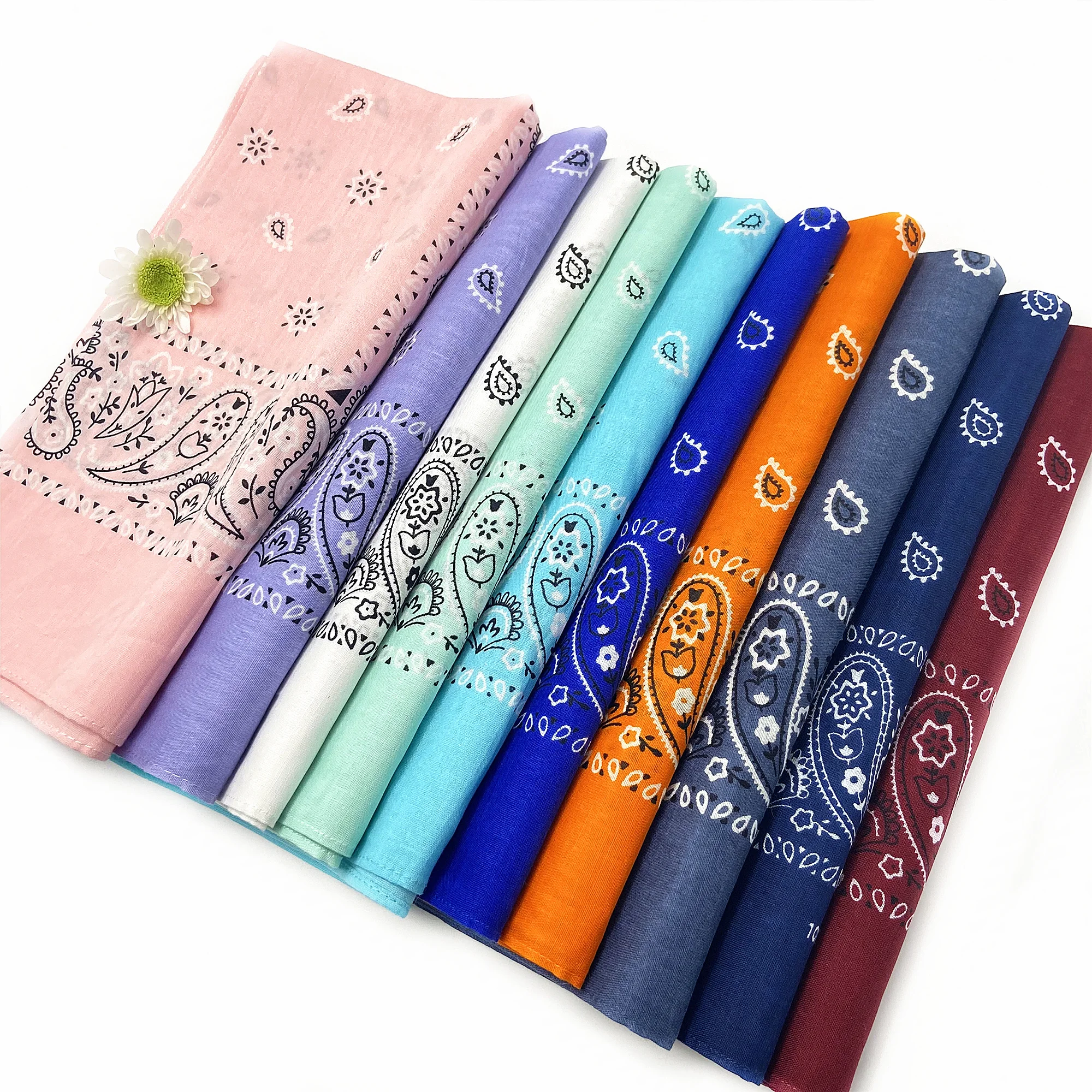 Модная бандана из 100% хлопка различных стилей и удобная дышащая на заказ цветная