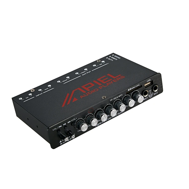 2021 Hot Sale USA Market Car 2/4/5/7band SD/USB CD/AUX Bass Tube Car Equalizer Amplifier