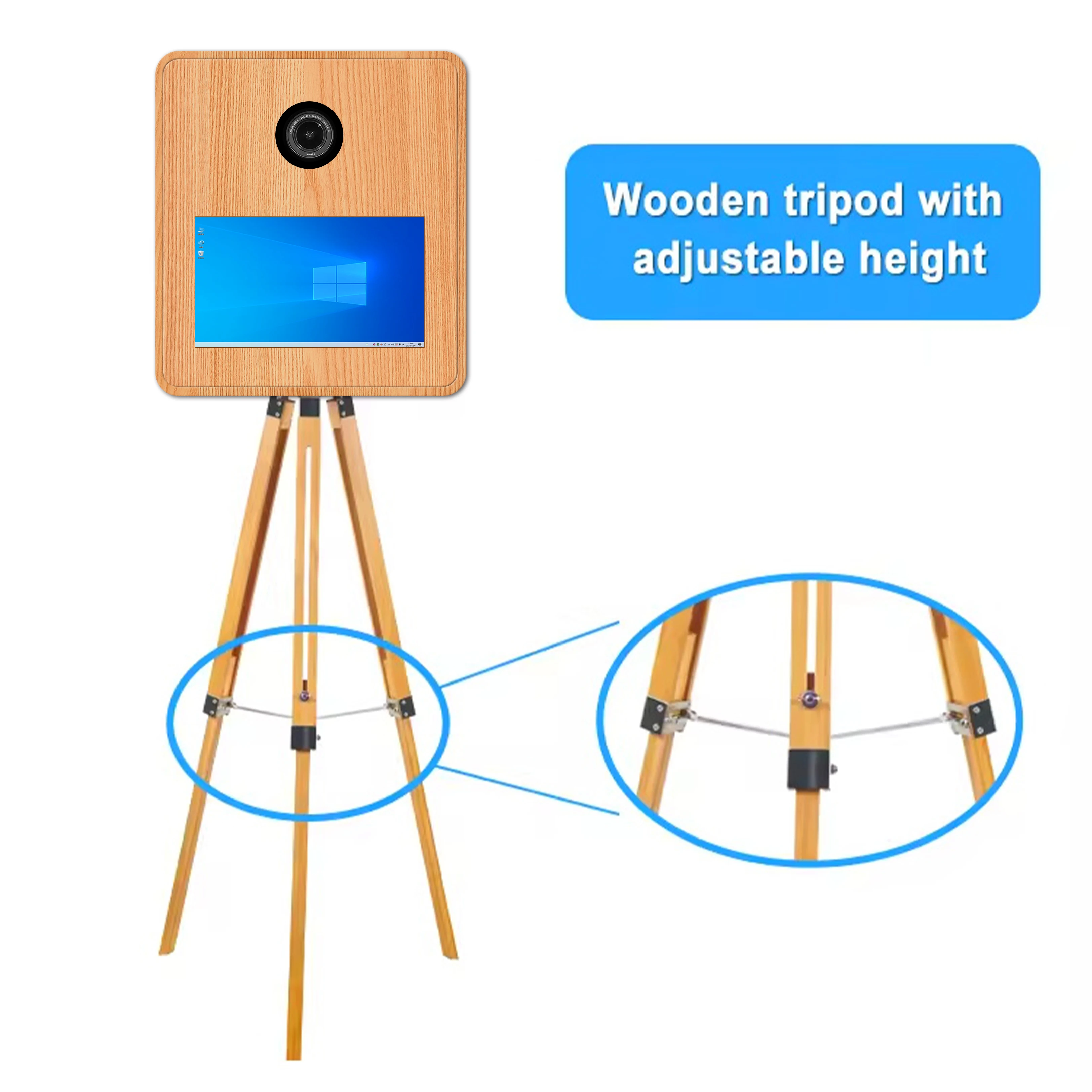 EU Warehouse Stock Vintage Photobooth 2024 Selfie Photo Booth Station Borne Portable Photo Booth With Print
