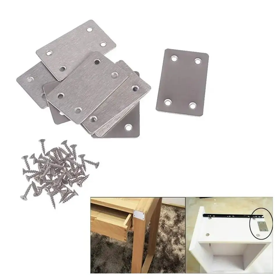 Heavy Duty Adjustable Stainless Steel 4X4 Flat L Shaped 90 Degree Metal Post Mounting Corner Angle 300MM Mending Plate