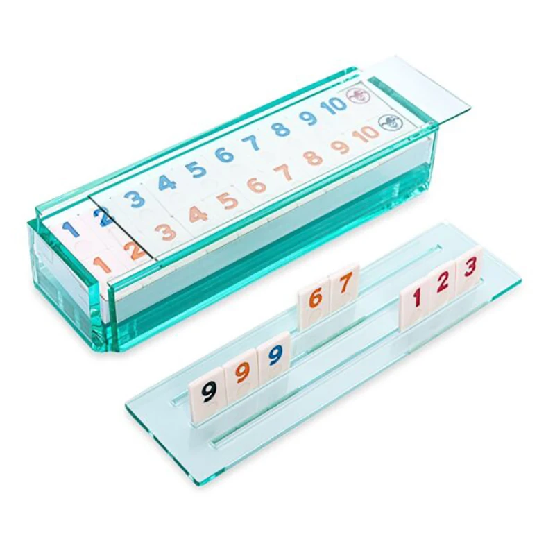 Backgammon Rummy Mahjong Game Factory Acrylic Rummy Game Set
