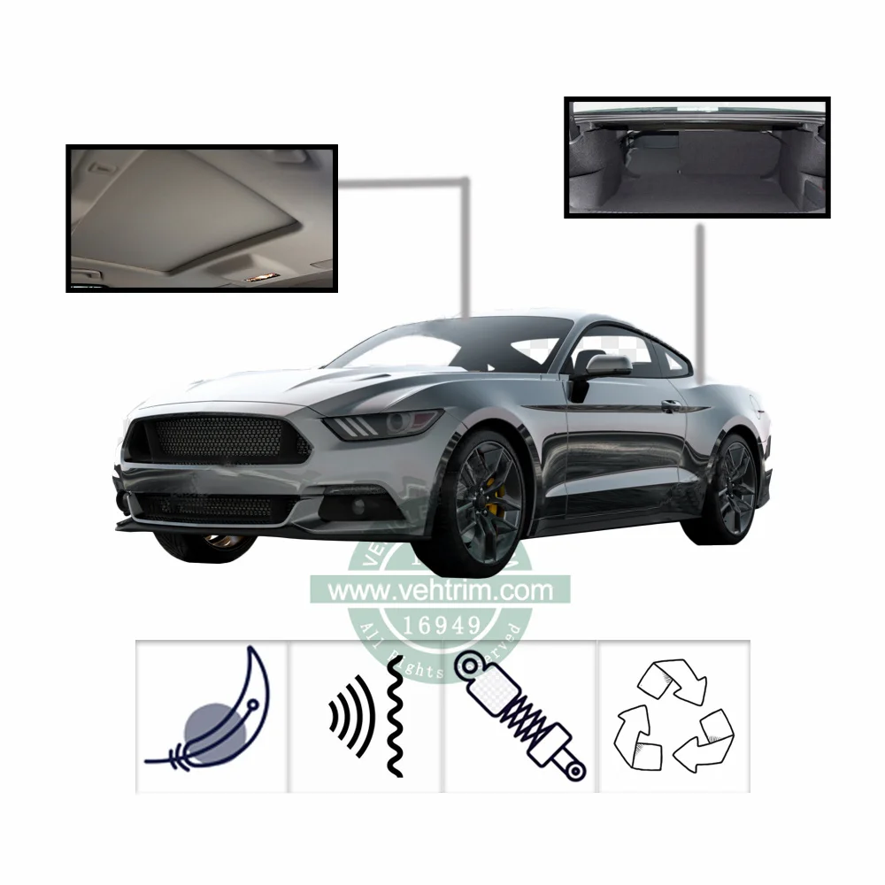 High Quality Felt Automotive Absorbing Panels Sound Deadening Insulation Glass Fiber Sheet For Parcel Shelf Body