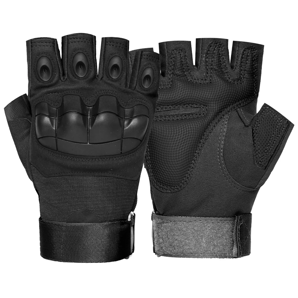 MKAS outdoor hard knuckle guantes tactico custom tactical half finger gloves tactical