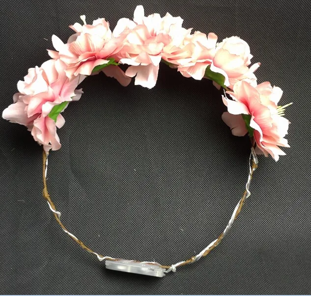 Flash Flower Wreath For  Wedding/Festival/Party  Decoration  LED  Glowing  Flower Garland