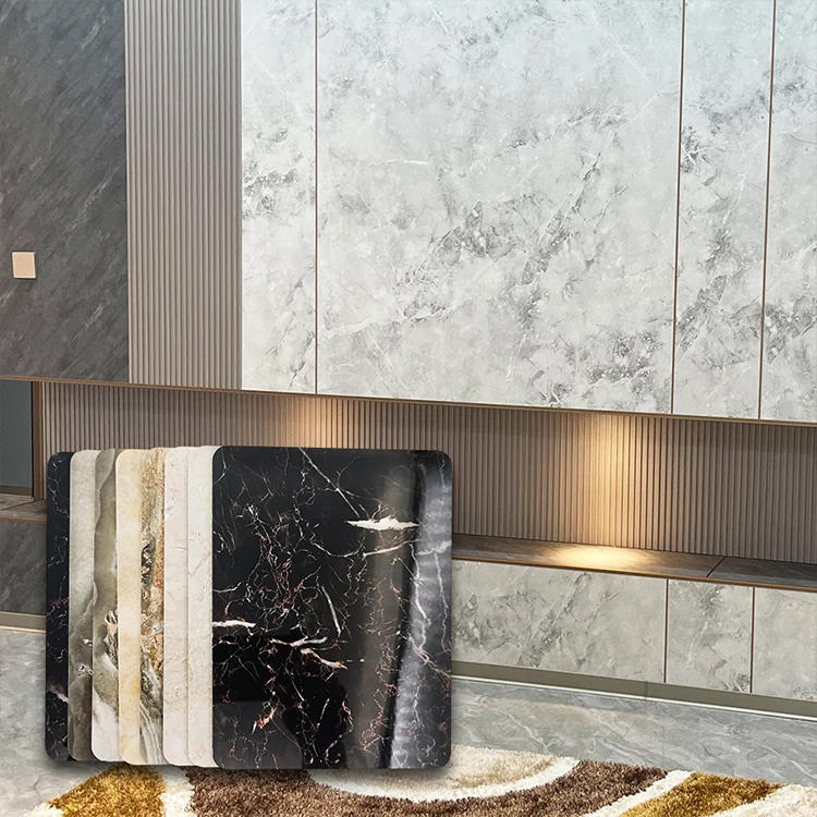 New 3mm Uv Marble Acrylic Plastic Ceiling Translucent Decorative 3D Pvc Sheet Wall Covering Panel Board