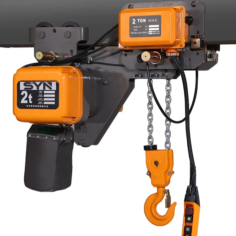 electric wire rope 2 ton hoist Double Chain machine crane EQ Operation electric winch hoist